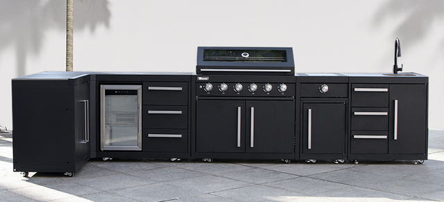 Barbecue en acier inoxydable pour cuisine ext&eacute;rieure 